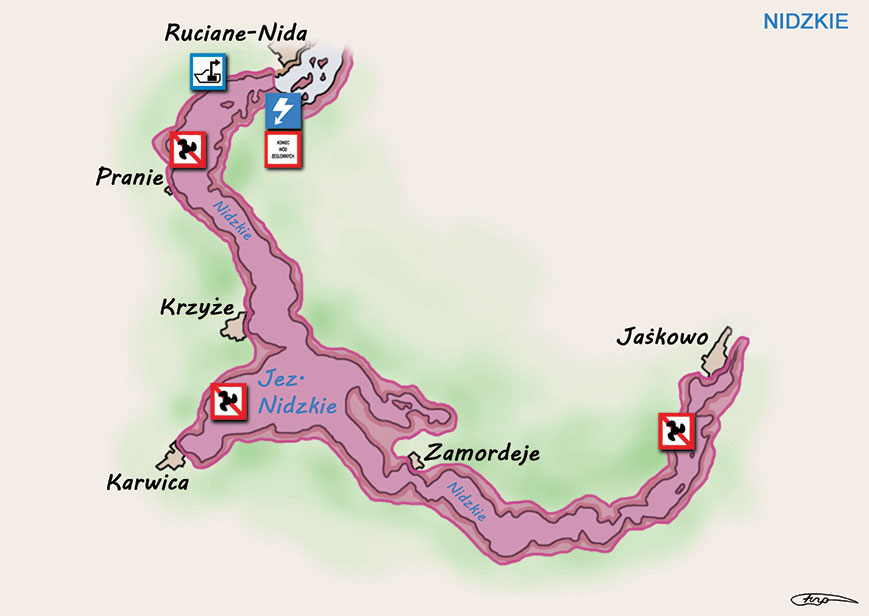 Poradnik - motorowodne Mazury - jezioro Nidzkie